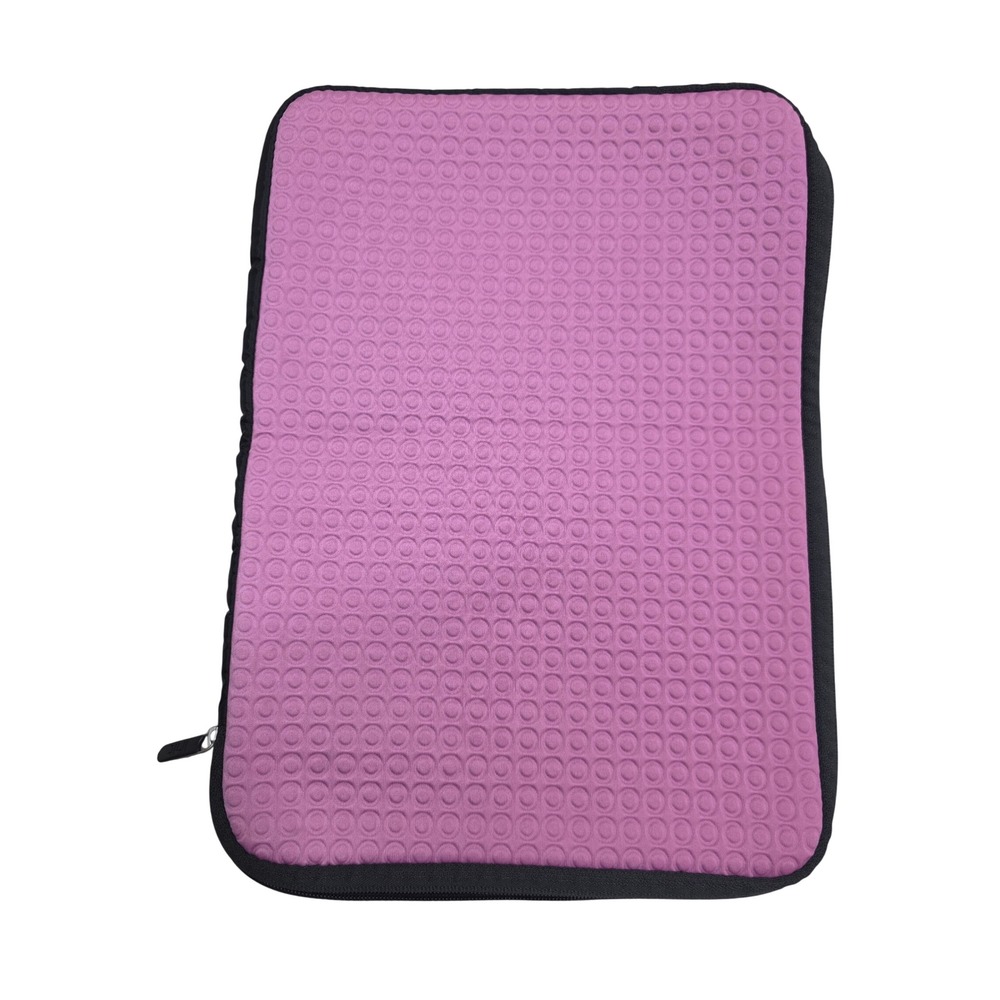 Init Pink Textured Neoprene Laptop Sleeve Case 15 inch Zippered Padded Cover